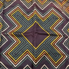 VTG Acetate Purple Geometric Scarf 26  Square 1960s-1970s Flaw