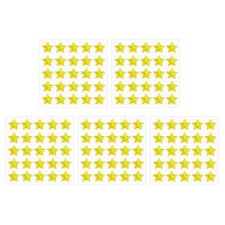 5 Sheet Star Gem Stickers 10mm, Self Adhesive Jewel Sticker Light Yellow