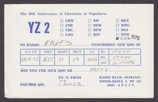 YZ2 Marjan Yugoslavia QSL Ham Radio postcard 1975