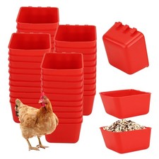40 Pcs Cage Cups Chicken Feeder Cups 16 oz Hanging Bird Food Water Cups Bunny...