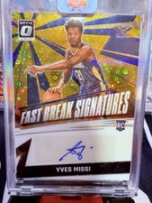 2024-25 Optic - #FBS-ISI Fast Break Signatures Rookie Yves Missi Gold Disco /10