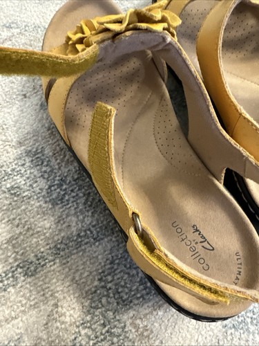 Clarks Collection Leder Cut Out Sandalen gelb - Bild 5 von 10