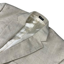 Stafford Men s Performance 2-Button Blazer Jacket Light Beige/Khaki/Tan 48L