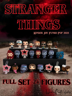 24 Kinder Joy Funko Pop Stranger Things 2025 NEW Collector Figure Lot