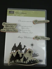 Stampin' Up! Cling Stamp Set - Come to Bethlehem - 4 Stamps - Used + 3 Extra