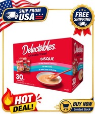 Hartz Delectables Bisque Lickable Wet Cat Treats Variety Pack, 30 Count