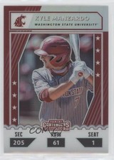 2021 Panini Elite Extra Edition College Tickets Optic Holo Kyle Manzardo 8d2