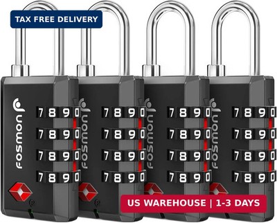 Fosmon TSA Approved Locks for Luggage/ Suitcase with Open Alert Indicator (4 Pac
