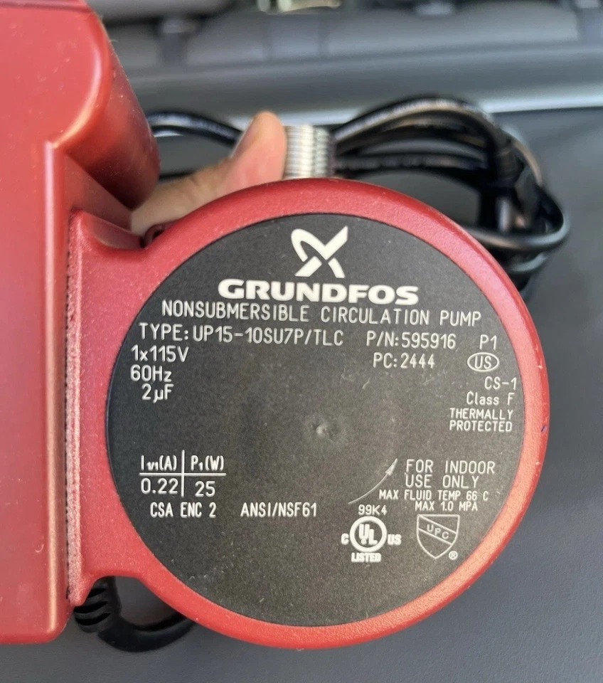 UP15-10SU7P Hot Water Recirculation Pump 3/4 In. NPT 115-Volt with Comfort Timer - Image 3 of 4