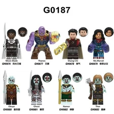 Custom Lego Marvel Avengers Zombie Super Hero Toy Hero MiniFigure Thor Thanos x8