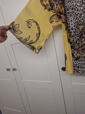Damen Bluse Tunika Einheitsgröße Normalgröße Leopardenmuster 3/4 Arm Rundhals
