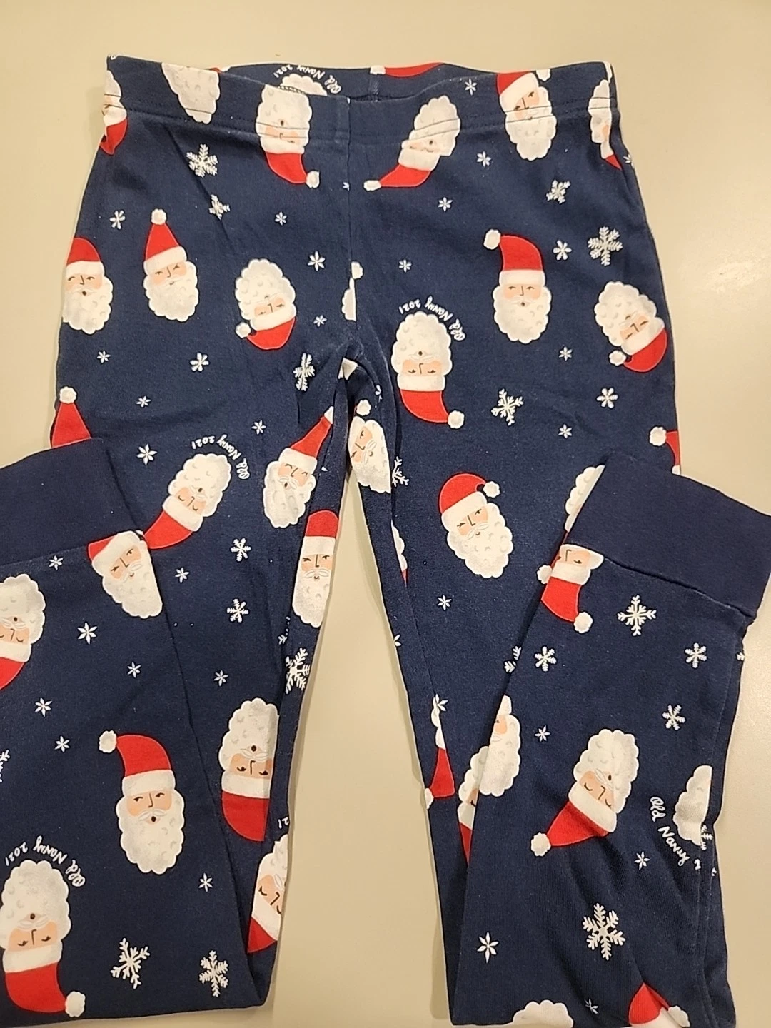 Old Navy 2pc Kid's Santa Pajama Set Size XL 12 Unisex Navy