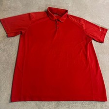 Nike Golf Tour Performance Dri-Fit Polo Shirt Mens Large Red Short Sleeve Casual