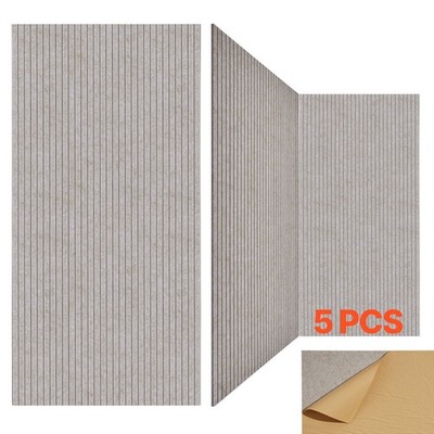 5 Pack Acoustic Panels w/Self Adhesive,47.2x23.6x0.4 inch Sound Proof Foam Panel