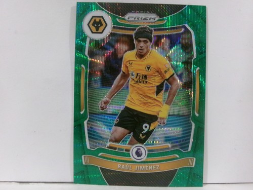 2021-22 Panini Prizm Premier League Raul Jimenez #59 Green Wave Prizm Wolves