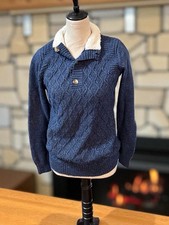 Unisex Cat and Jack blue cable knit sweater size 16 Large