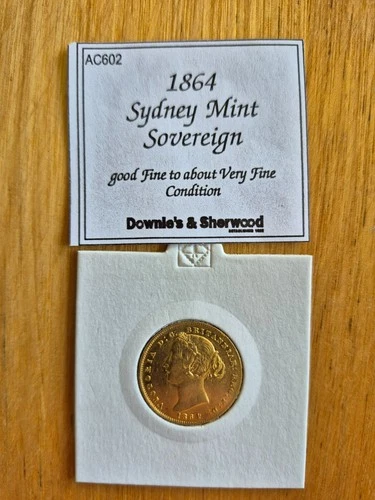 1864 Victoria Gold Sovereign — photo from the most recent tracked eBay sale