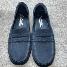 Skechers Women's Cleo Driver Knit Penny Loafers Power Couples Navy