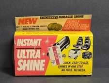 Vintage Instant Ultra Shine Cleaning Sponge w/ Real Lemon Juice  Mink Oil - NOS