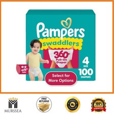 Pampers Swaddlers 360 Baby Diapers Size 4, 100 Count