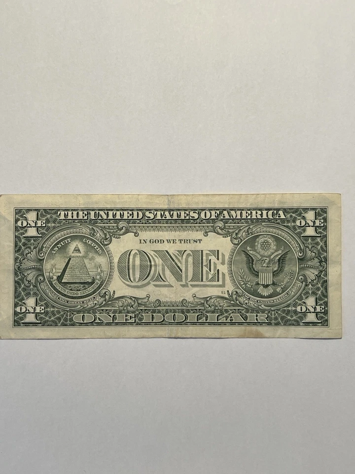 May 17 2022 Fancy One Dollar birthday Serial Star Note  Number  G05172022*  - Image 2 of 2