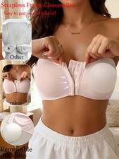 Tr&auml;gerloser Vorderverschluss BH f&uuml;r Damen Nahtloser Crop Top f&uuml;r jeden Billig24