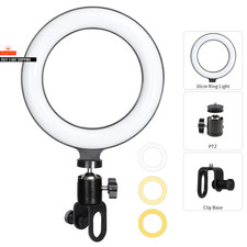 Image of LED Ring Light with Clip on Laptop Computer Fill Lamp for Video Conference Light