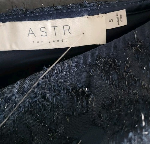 Astr The Label Cocktail Wrap Dress Size Small Navy Blue NWT Retails $148 - Picture 3 of 15