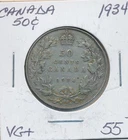 Canada George V 50 Cents 1934 - VG+