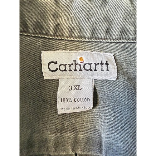 Carhartt Mens 3XL Button Down Work Shirt Jacket Shacket Cotton Long Sleeve - Bild 4 von 10