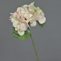 Artplants KüNstliche Mini Hortensie Chidori, Creme - Rosa, 30Cm, Ø 13Cm