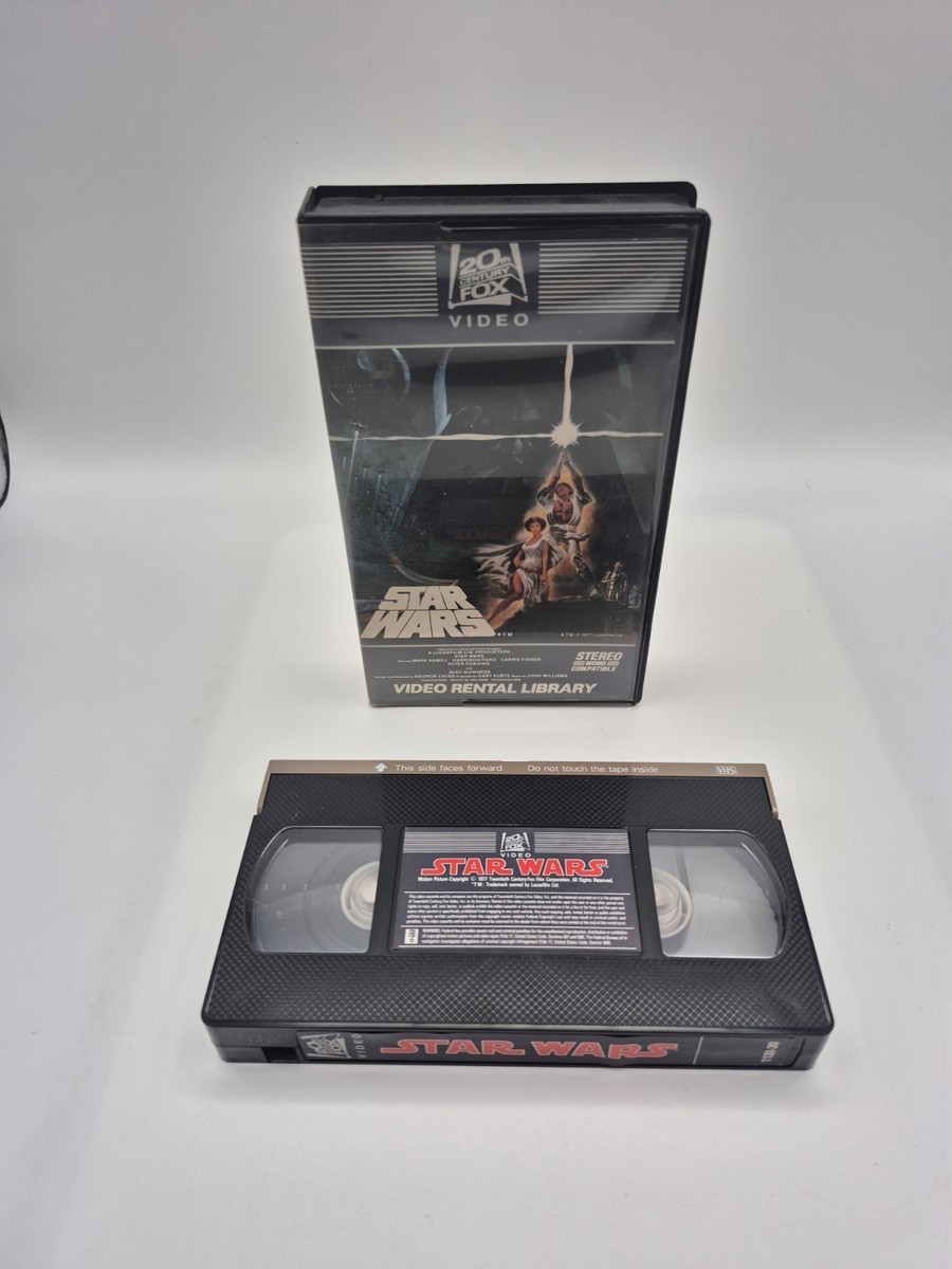 Star Wars VHS 20th Century Fox Video Rental Library 1982 Matching