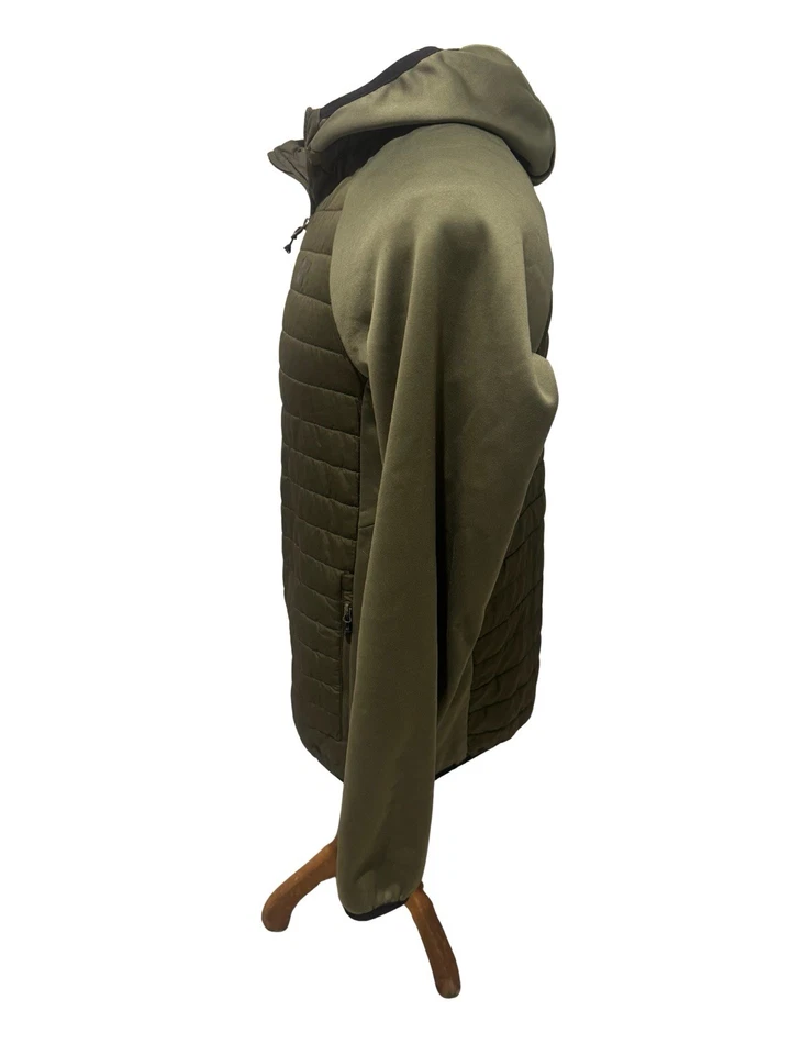 Jack & Jones Core JCOMulti Quilted Hooded Jacket Green Men’s Size M Full Zip 142 - Image 3 of 4