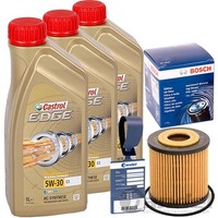 Bosch ÖLfilter 1457429127+CASTROL C3 5W30 ÖL FüR Smart 450 451 452 0.6+0.7+0.8