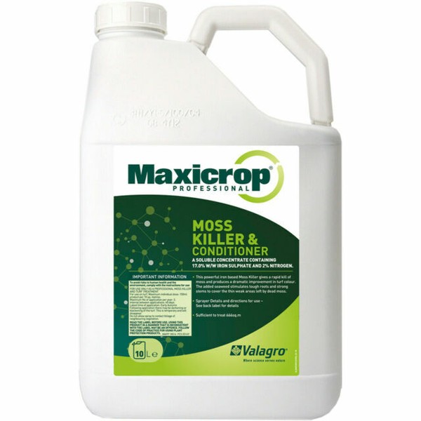 Maxicrop No2 Liquid Moss Killer & Conditioner Lawn Tonic 10l Tub for
