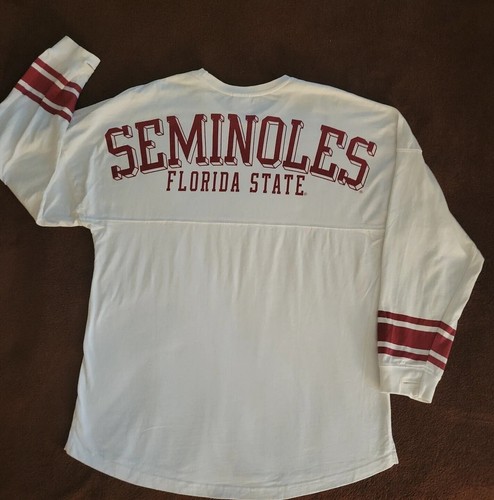 Pressbox Jersey- Sz-Womens Lg.-Florida State University Seminoles-Thumbsie Cuffs - Afbeelding 1 van 9