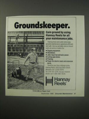 #ad #ad 1990 Hannay Reels Ad Groundskeeper $17.99
