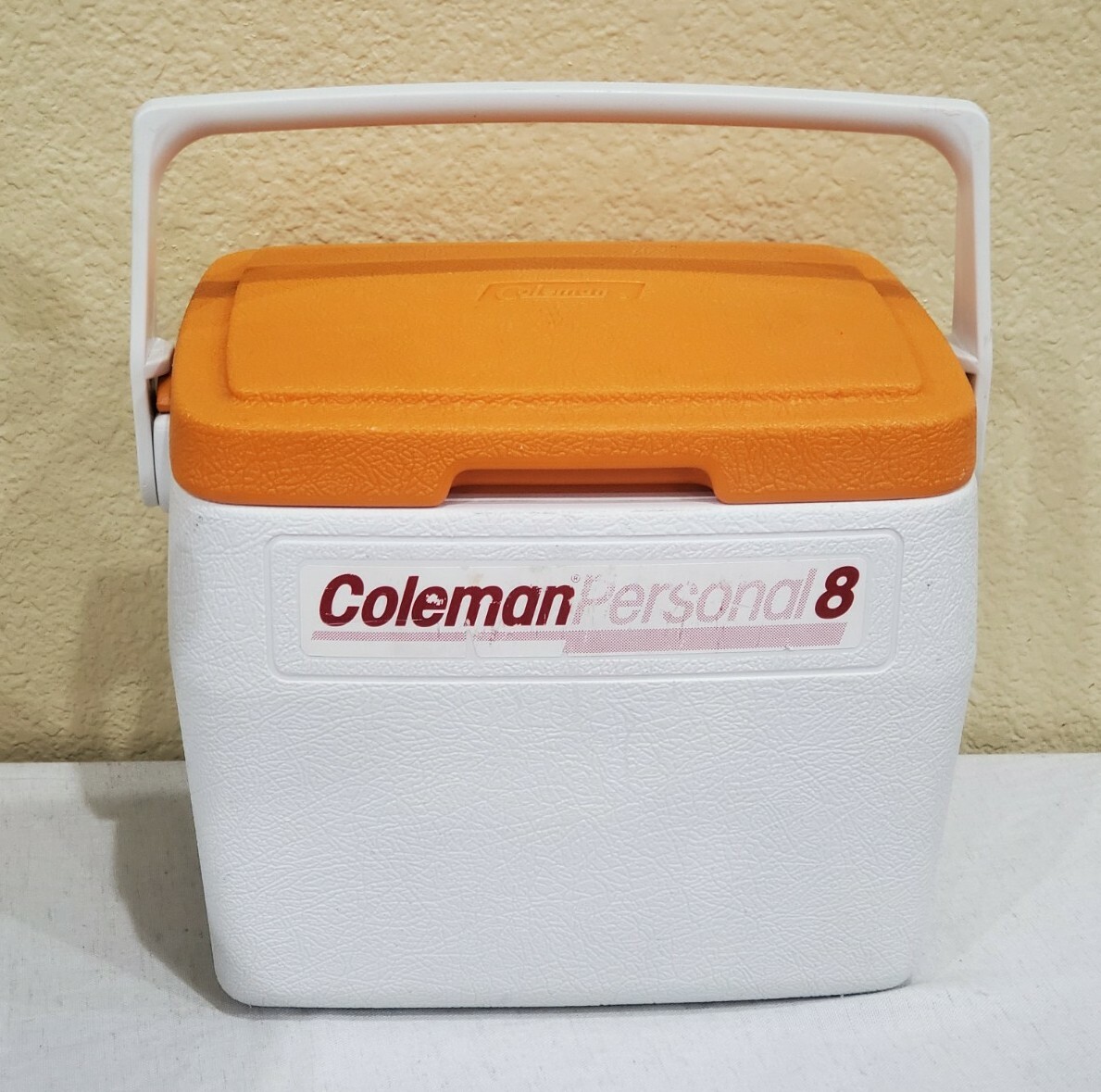 Vintage Vtg Coleman Model 5272 Personal 8 Orange Cooler Made in