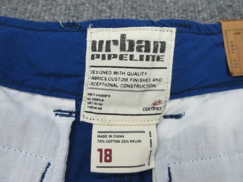 Urban Pipeline Shorts Youth 18 Blue Cargo Pants Belted Casual Boys 18 NEW 28x12 - Picture 11 of 14