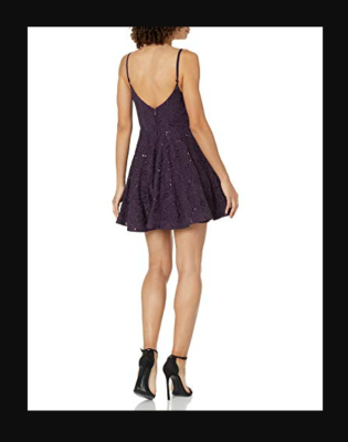 Speechless Women's Dress Allover Sequin Lace Girl's Dress