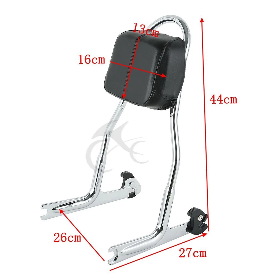Detachable Passenger Backrest Sissy Bar Fit For Harley Softail Fatboy Springer - Image 3 of 4