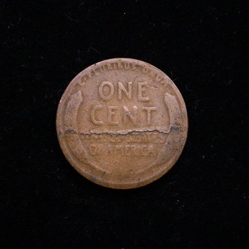 1914 P Wheat Cent Reverse Lamination - 第 1/2 張圖片