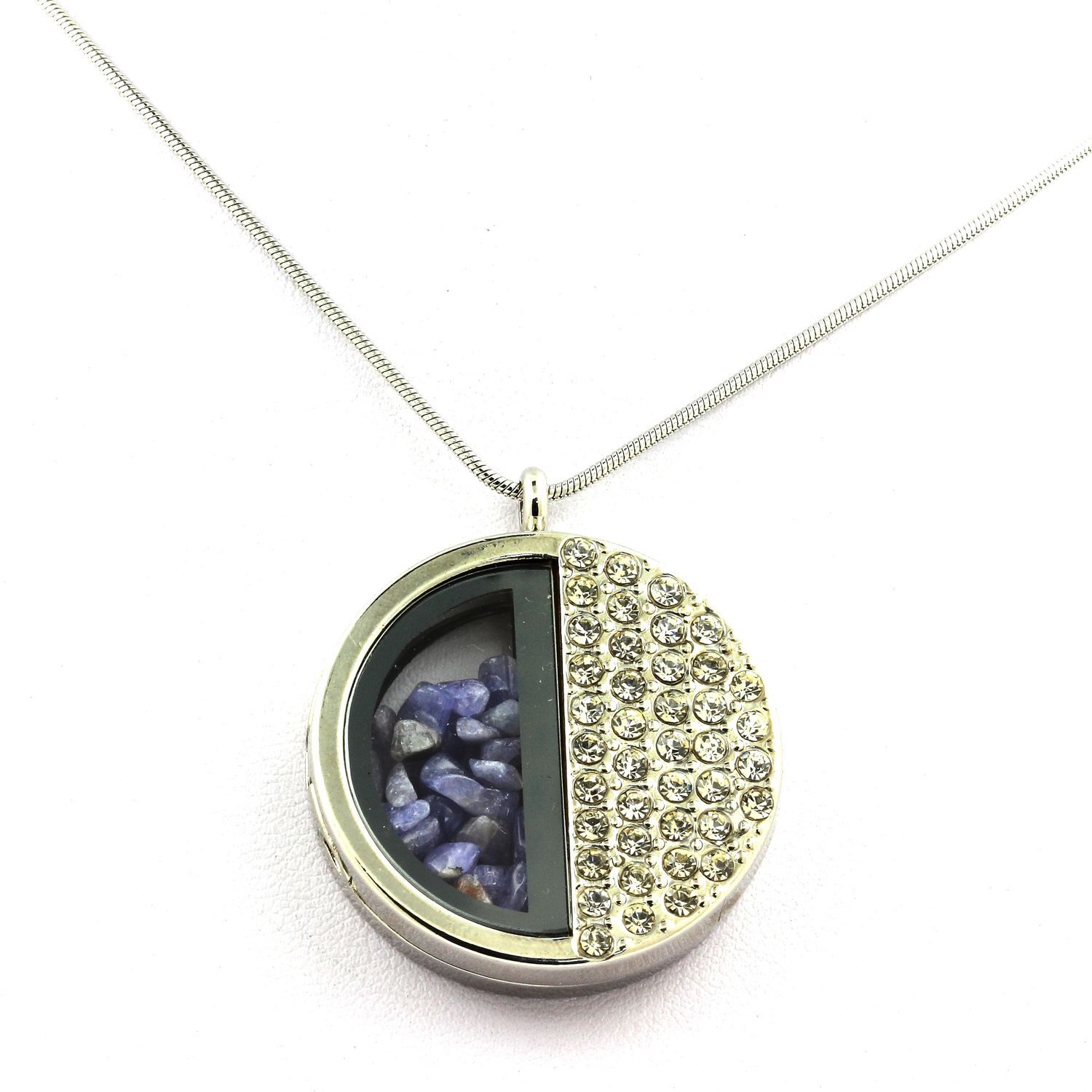 Collier Tanzanite brut modèle demi-cercle, un fragment d'éternité africaine