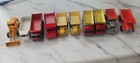 Vintage 1960’s Matchbox Lesney Lot, 7 Dump Trucks 1 Loader 2 Spreading Trucks