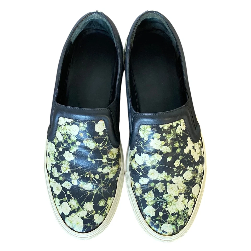 GIVENCHY Zapatillas sin cordones de cuero con estampado floral multicolor, talla 41 Foto 3 de 4