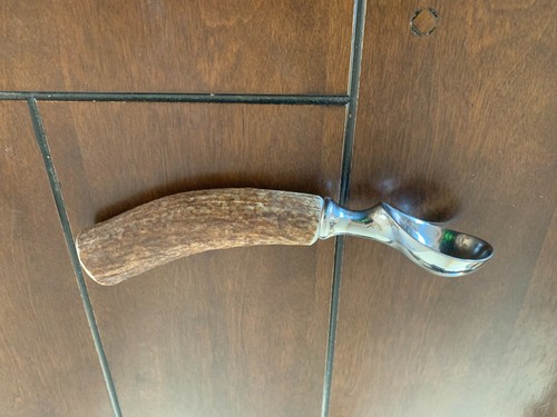 Cuchara de helado de acero inoxidable con mango de cuerno/cuerno   - Imagen 1 de 5