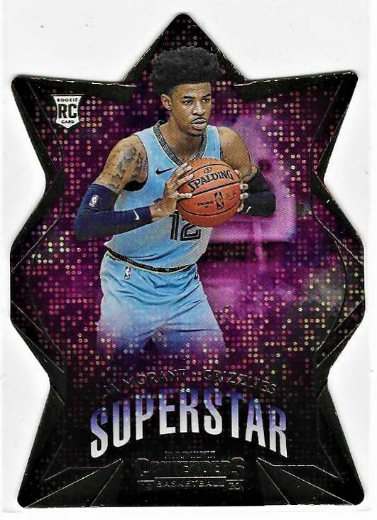 2019-20 PANINI CONTENDERS JA MORANT SUPERSTAR #9 DIE-CUT RC MEMPHIS GRIZZLIES