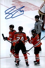 Louis Crevier Signed Autographed 4x6 Photo Quebec Remparts / Chicago Blackhawks