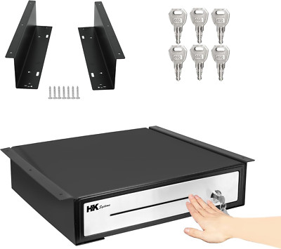 16'' Heavy Duty Black ''Push'' Open Cash Drawer, 5B5C with under Counter Mounting M