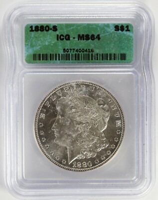1880-S アメリカ モルガンダラー NGC鑑定 MS64】 1880-CC $1 NGC MS64